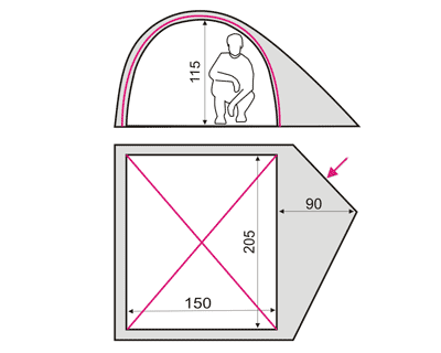 Схема палатки Alfa 2