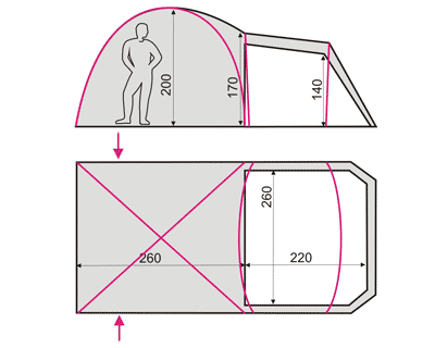 Схема палатки Grand 5