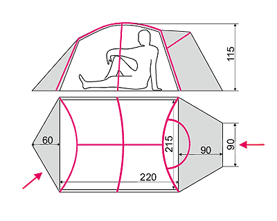 Схема палатки Minima 4