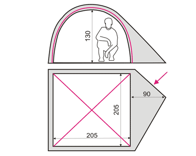 Схема палатки Alfa 3