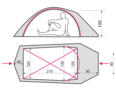 Схема палатки Baltora 2