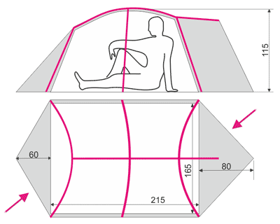 Схема палатки Minima 3
