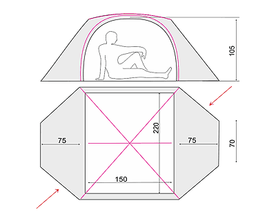 Схема палатки Mirage 2