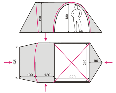 Схема палатки Olympia 4