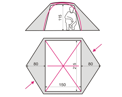 Схема палатки Omega 2